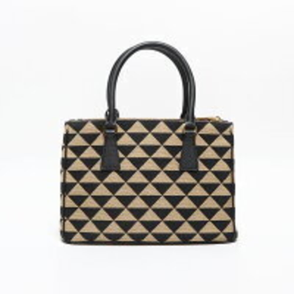 Prada Galleria Embroidery Jacquard Shoulder Bag Multicolor